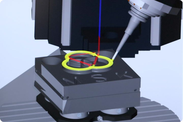 工具と加工物の動きを確認する加工シミュレーション